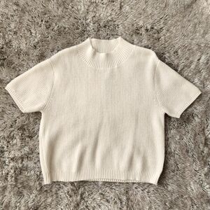 Saturday Sunday By Anthropologie Mock Neck Short Sleeve Knit Sweater Size 1X